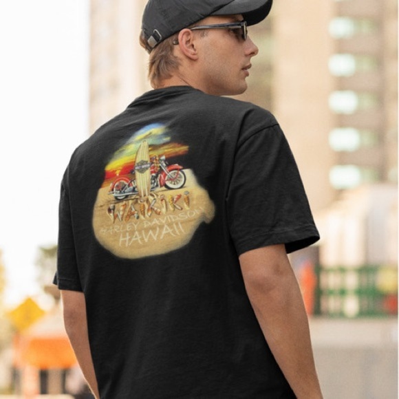 Harley-Davidson Other - HARLEY DAVIDSON | Waikiki surfboards t shirt | size large